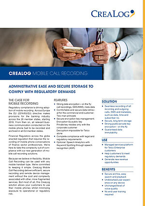 CreaLog Mobile Call Recording Title Picture