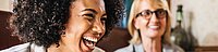 Two women talking Page Header