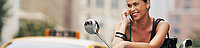 Woman with scooter Page Header