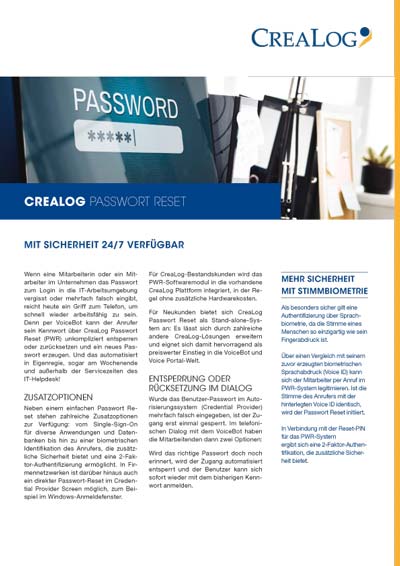 CreaLog Password Reset Title Picture