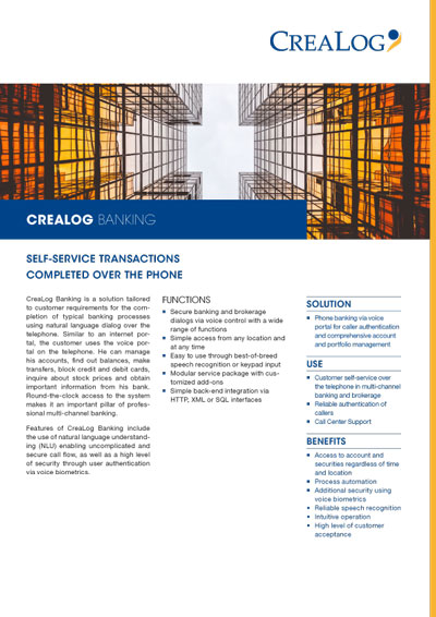 CreaLog Banking Title Picture